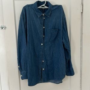 Gap the big shirt in denim chambray